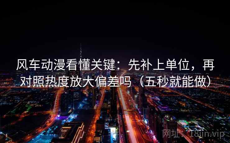 风车动漫看懂关键：先补上单位，再对照热度放大偏差吗（五秒就能做）